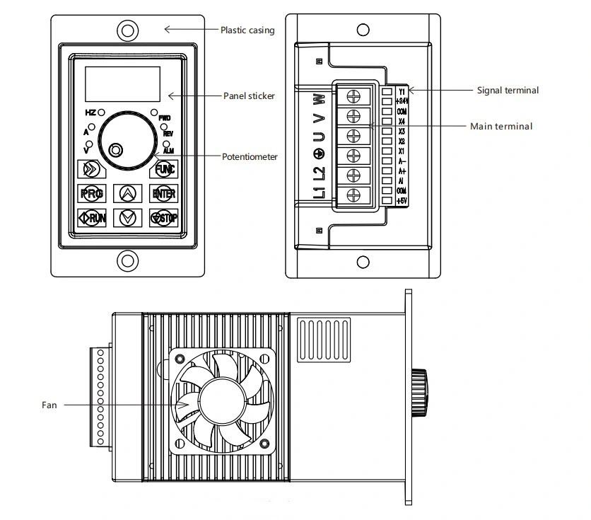 Silinman Us-2 Series 0.2kw, 0.4kw, 0.75kw, 1.1kw Mini Variable Frequency Drive